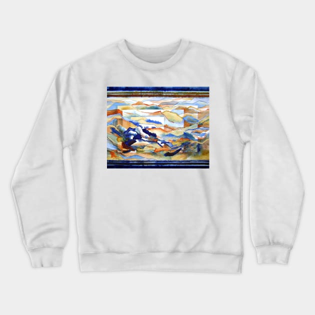 Echoes of Blue Crewneck Sweatshirt by DANAROPER